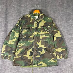 Vintage Corinth Mfg M-65 Field Jacket Camo Coat Men's Small Made in USA Hunting